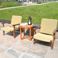 Wood Garden Chair Rattan Outdoor Patio Chairs